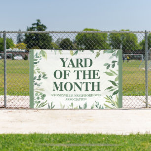 Yard of the Month Club Award Gewinner Custom Banner