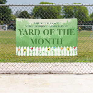 Yard of the Month Sieger Niedlich Garden Zaun Banner