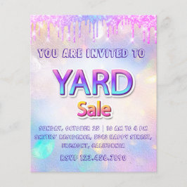 Yard Sale Garage Sale Holograph Tropfens Spark Flyer