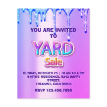 Yard Sale Garage Sale Holographic Pink Spark Tropf