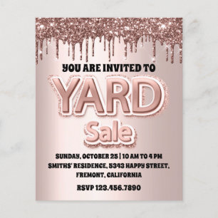 Yard Sale Rose Blush Puder Glitter Tropfen Flyer