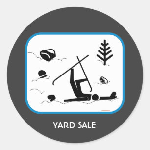 Yard Sale Runder Aufkleber