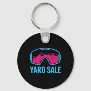 Yard Sale Skifahren Lustiger Retro Skifahrer Berg  Schlüsselanhänger