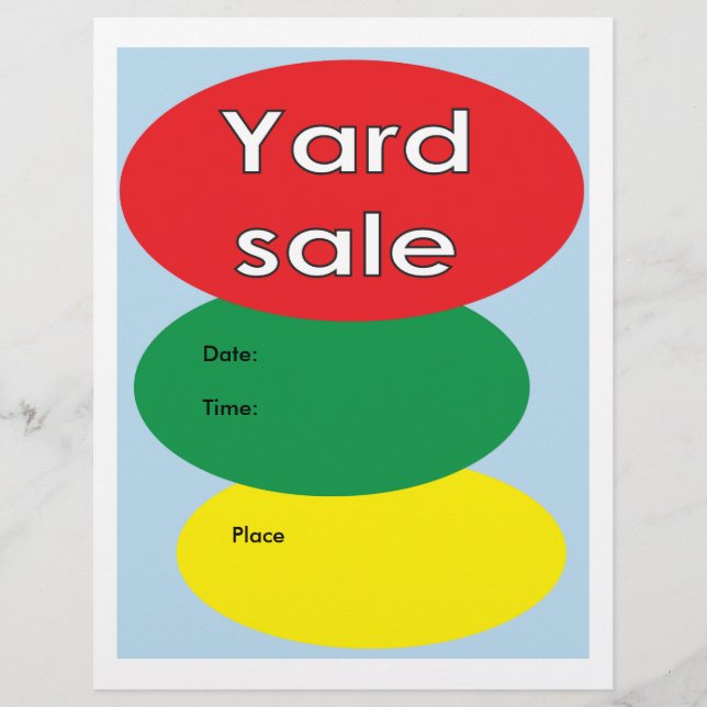 Yard-Verkauf Flyer (Vorne)