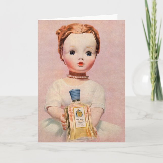 Yardley und Madame Alexander-Puppe Karte (Vorderseite)