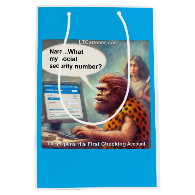 Yarg’s First Login: Banking Like a Caveman Mittlere Geschenktüte (Vorderseite)
