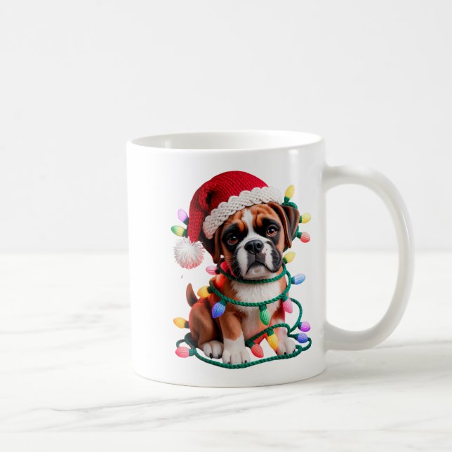 Yarn Boxer Dog Sewing Knitting Crocheting Christma Kaffeetasse (Rechts)