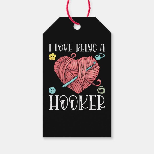 Yarn Crocheting Knitting Day Geschenkanhänger (Vorderseite)