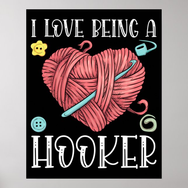 Yarn Crocheting Knitting Day Poster (Vorne)