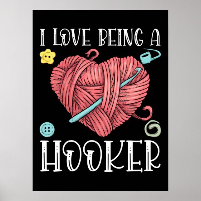 Yarn Crocheting Knitting Day Poster (Vorne)