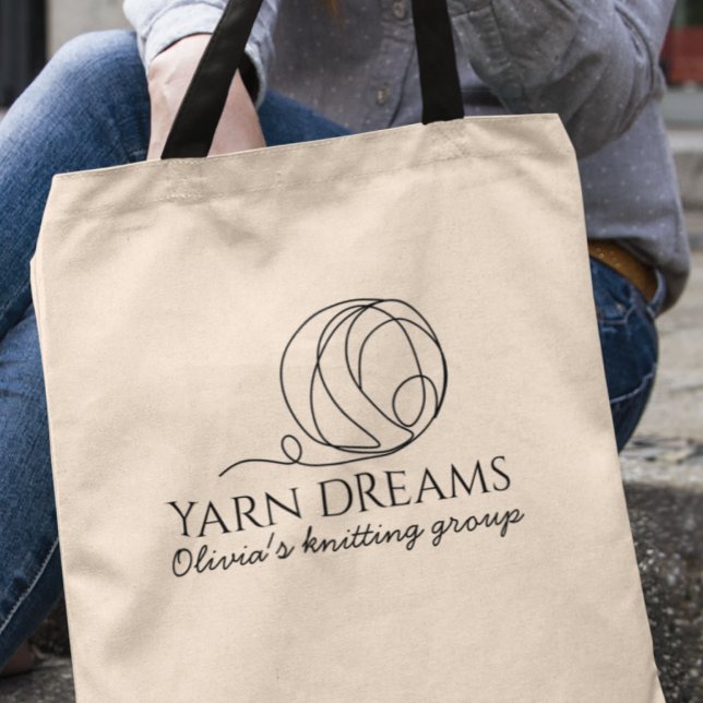 Yarn Dreams Minimalistischer Name Tragetasche (Von Creator hochgeladen)