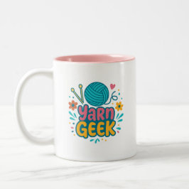Yarn Geek Strick Zweifarbig Tasse