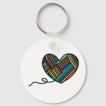 Yarn Heart Keychain