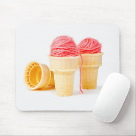 Yarn Ice Cream Cones Mousepad