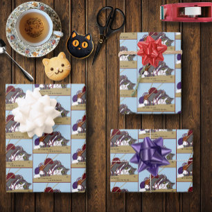 Yarn Knitting Funny Cat Geschenkpapier Set