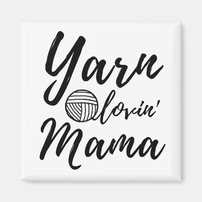 Yarn Love Mama ・ Strick Crochet Crafts Magnet (Vorne)