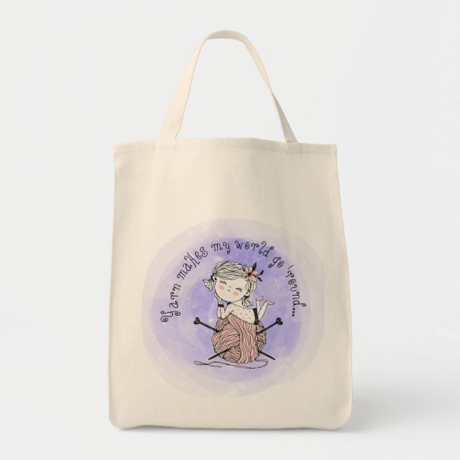 Yarn macht meine Welt-Tote-Tasche Tragetasche (Vorne)