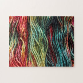 Yarn Red Green Yellow Beautiful Puzzle