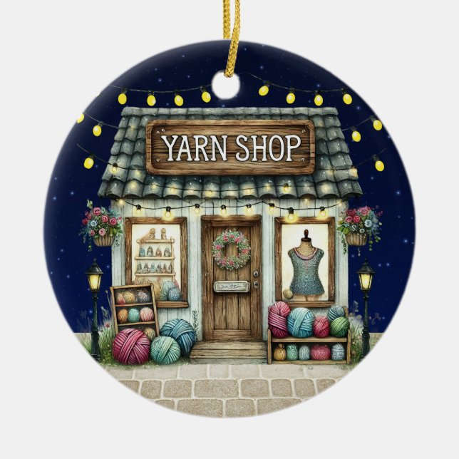YARN Shop Keramik Ornament (Vorne)