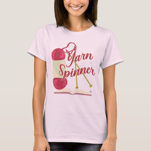 Yarn Spinner Storyteller Fun Writer Cartoon T-Shirt (Vorderseite)