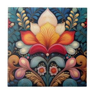 Yarn Style Folk Floral Fliese