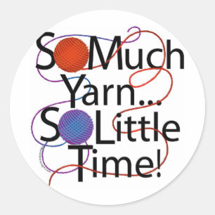 Yarn Time Runder Aufkleber