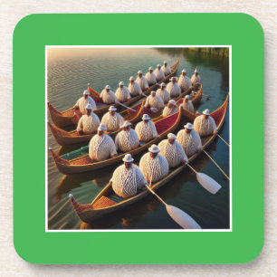 Yarnball Rowing-Crew Getränkeuntersetzer