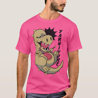 Yarnivore Dinosaur Funny Geschenk für Knitter amp  T-Shirt