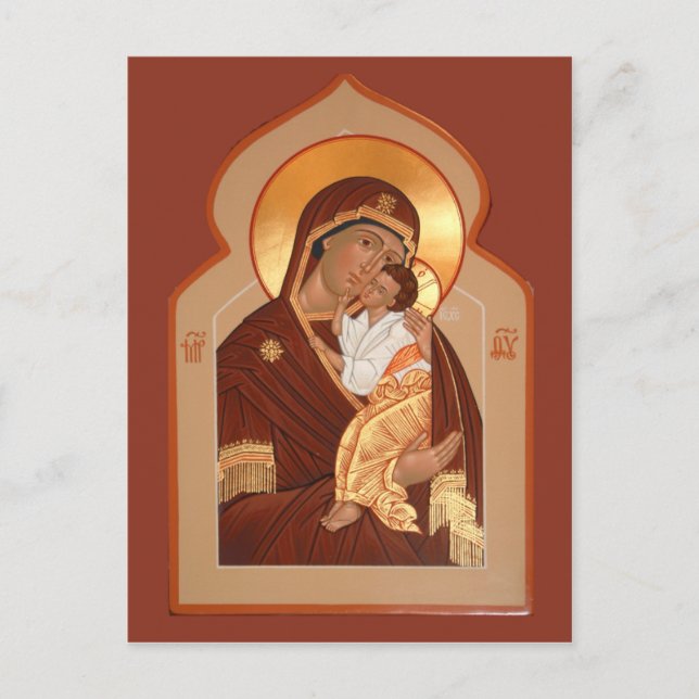 Yaroslavl' Mutter Gottes Gebetskarte Postkarte (Vorderseite)