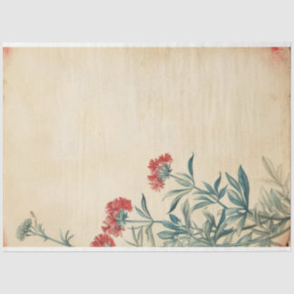 Yarrow Blume Illustration ephemere Seidenpapier