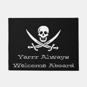 Yarrr immer willkommene Abouard Piraten-Fußmatte Fußmatte