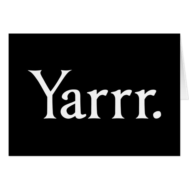 Yarrr Pirate (Vorderseite (Horizontal))