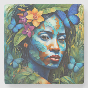 „Yarumi“ Orchideen-Geist - Frauen in Amazonien     Steinuntersetzer