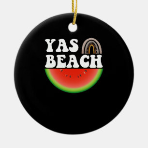 Yas Beach Watermelon Summer Vacation Beach Geschen Keramik Ornament