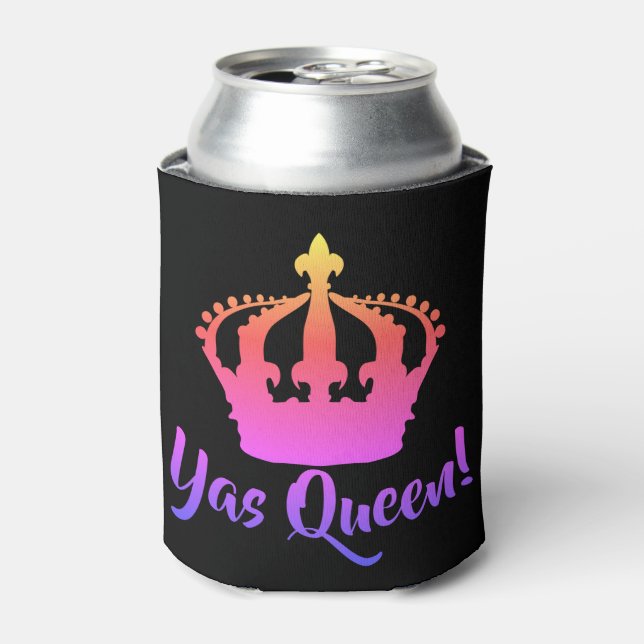 Yas Queen! Crown Can Cooler Dosenkühler (Kanne Vorderseite)