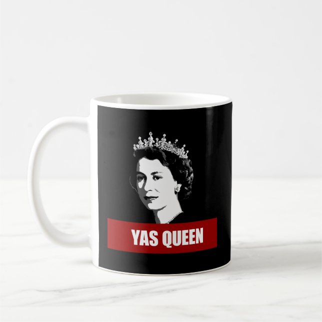 Yas Queen Elizabeth Ii English British Crown Fun Kaffeetasse (Links)