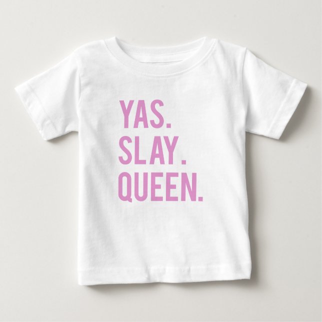 Yas Slay Queen Print 2 Baby T-shirt (Vorderseite)