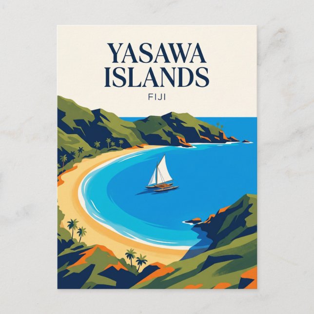 Yasawa-Inseln Fidschi Postkarte (Vorderseite)