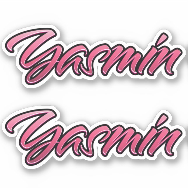 Yasmin faded pink Aufkleber Sticker Stickerset (Vorderseite)