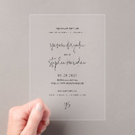 Yasmin Moderne Hochzeit Save the Date Acryleinladungen