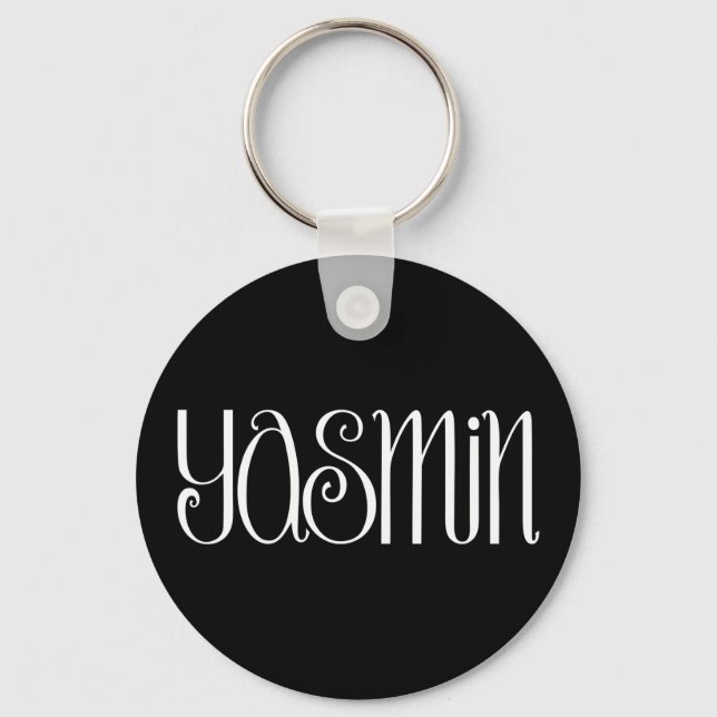 Yasmin white Keyring Schlüsselanhänger (Vorderseite)