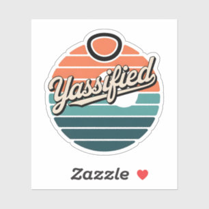 Yassified Retro Sunset Aufkleber