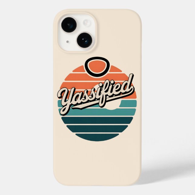Yassified Retro Sunset Case-Mate iPhone Hülle (Rückseite)