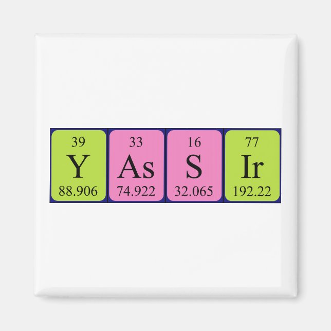 Yassir Periodenmagnet Magnet (Vorne)