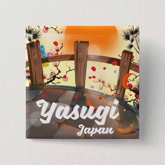 Yasugi Japan Blossom Garten Button (Vorderseite)