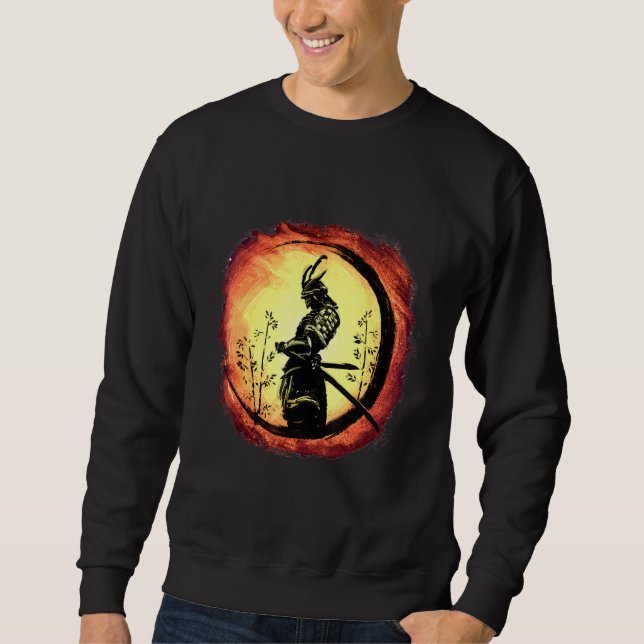 Yasuke Black Japanisch Samurai Bushido Warrior Jap Sweatshirt (Vorderseite)