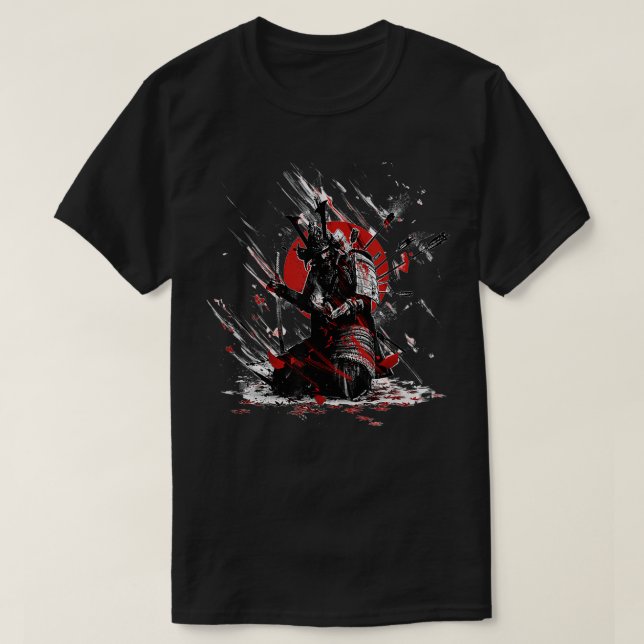Yasuke Black Japanisch Samurai Bushido Warrior Jap T-Shirt (Design vorne)