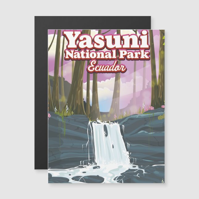 Yasuni Nationalpark Ecuador Magnetkarte (Vorne/Hinten)