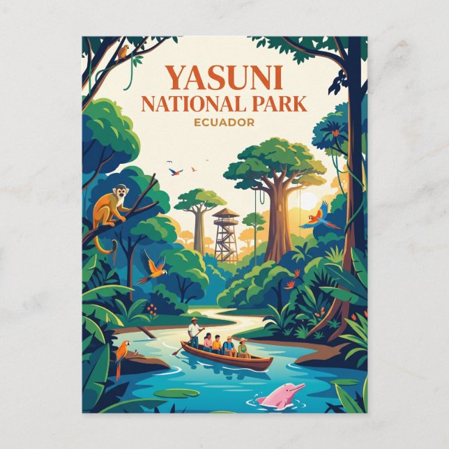 Yasuni-Nationalpark Ecuador Postkarte (Vorderseite)