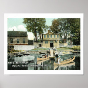 Yates Bootshaus, Schenectady, NY Vintage Poster